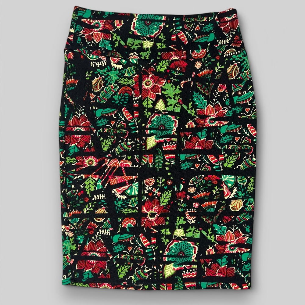 LLR Cassie skirt in tropical green red black sz Sm fits 4-10